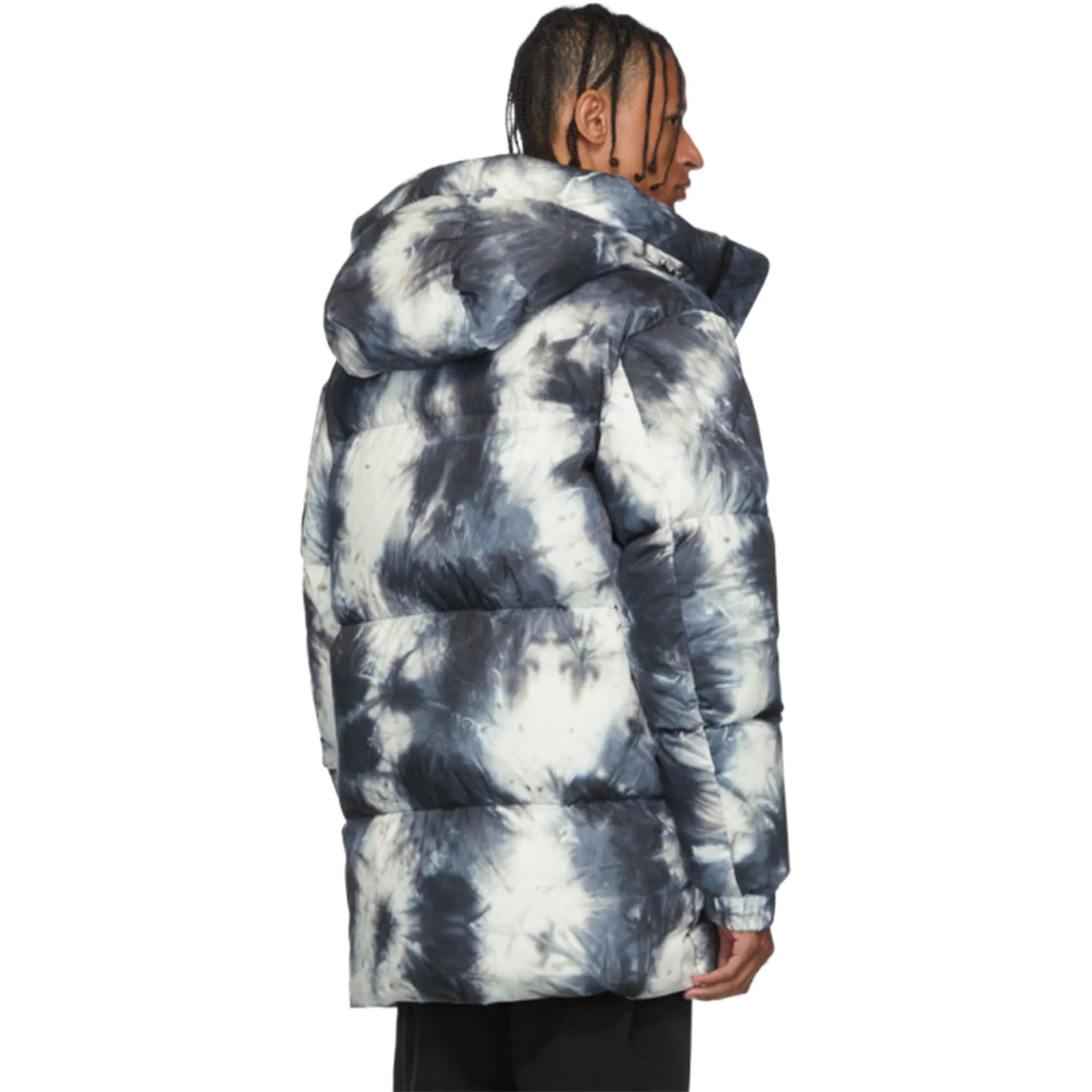 Back Side View of Preloved - Moncler Genius 2 Juele 1952 White and Black Down Parka Jacket
